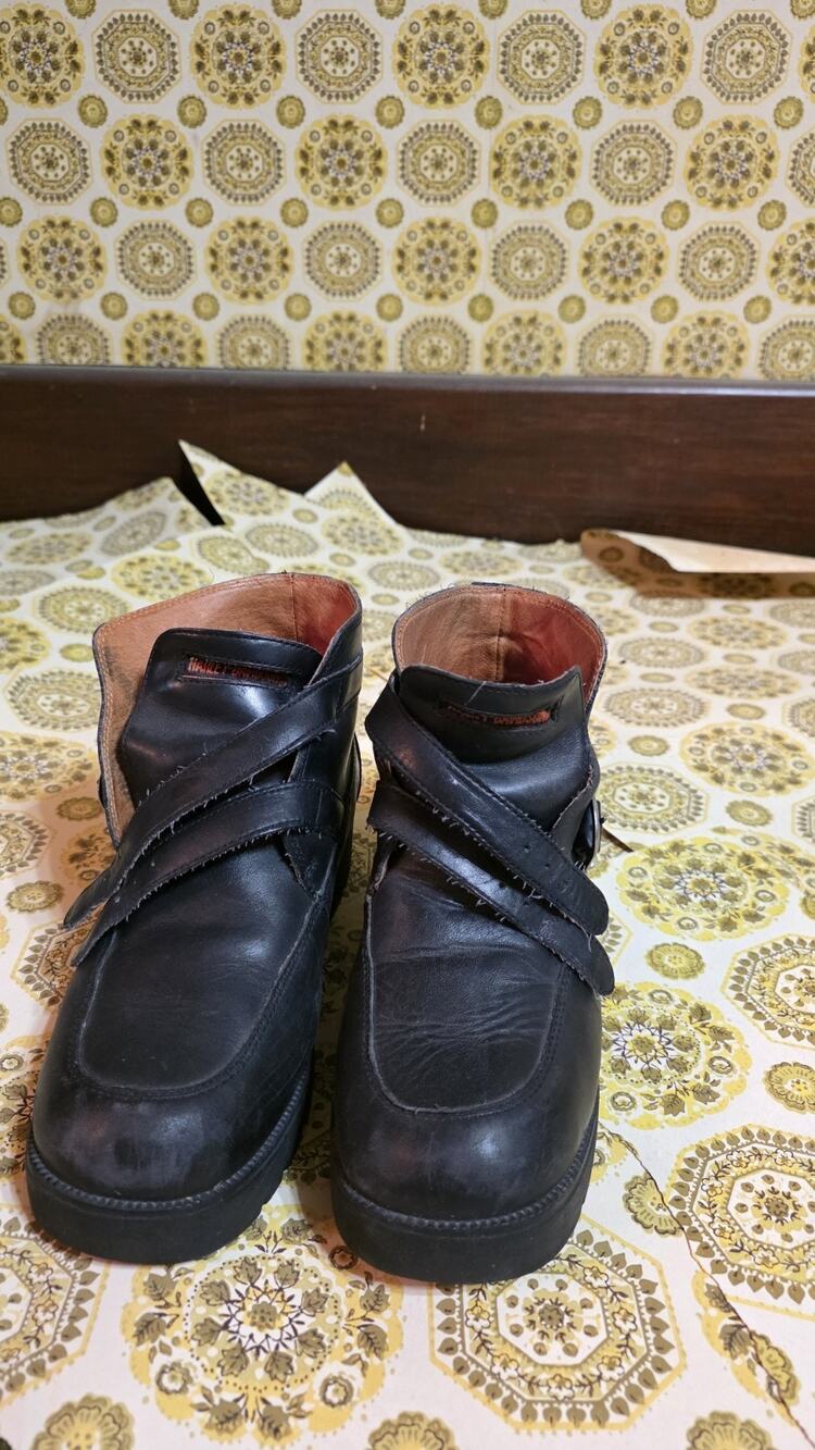 Harley-Davidson 81140 Motorcycle Boots Women’s 8 Leather Buckle Black Shoes